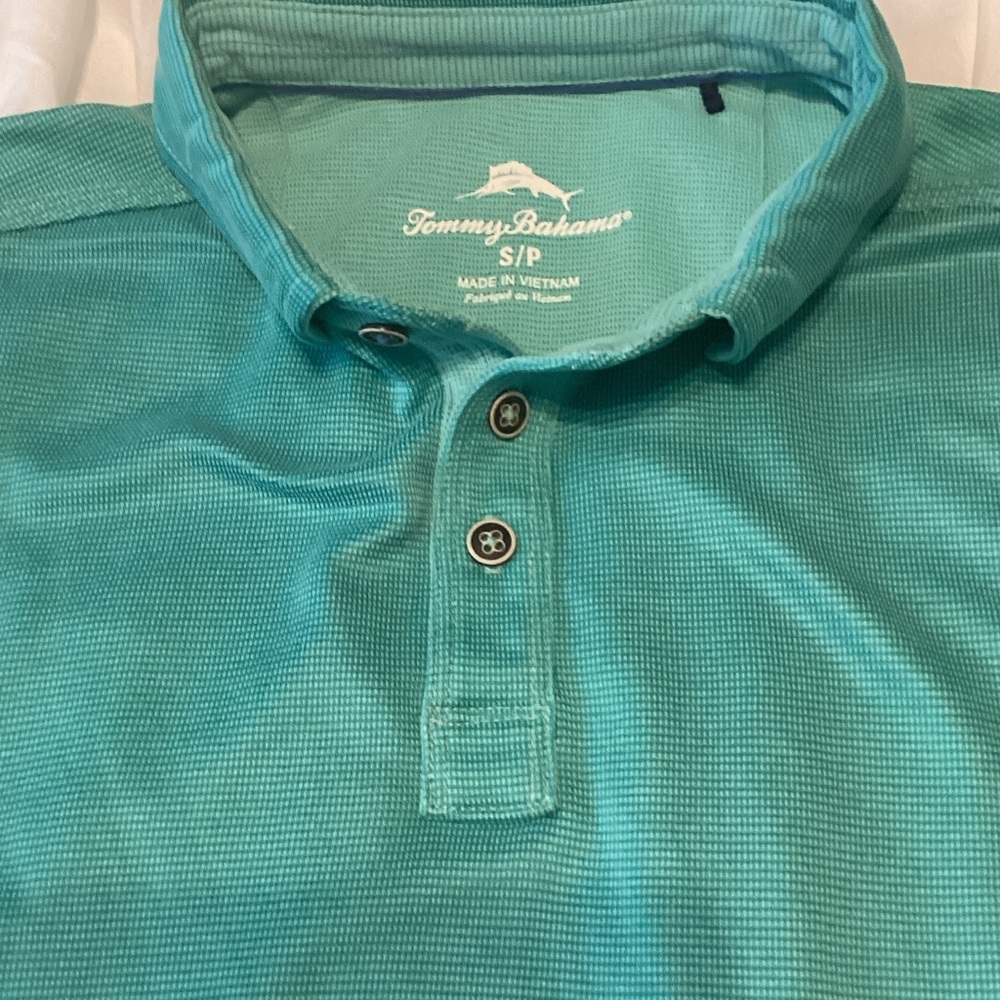 Tommy Bahama Men's Aqua Polo Shirt